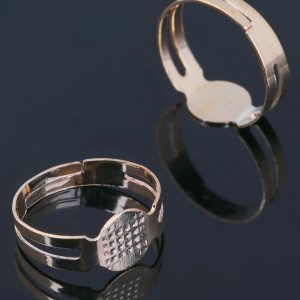 Основа для кольца регулируемая цвет золото