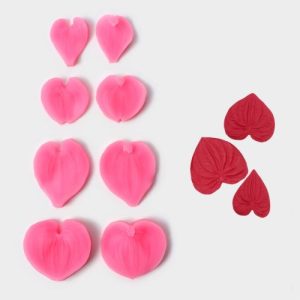 Молд силиконовый набор Листья 4шт 4704414