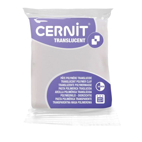 010-11 Полимерная глина 'Cernit 'TRANSLUCENT' 56 г. 010 белый с блестками