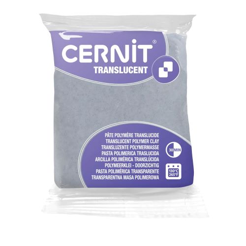 080-11 Полимерная глина 'Cernit 'TRANSLUCENT' 56 г. 080 серебряный с блестками