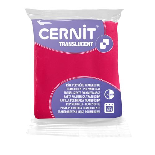 474-11 Полимерная глина 'Cernit 'TRANSLUCENT' 56 г. 474 прозрачный рубин