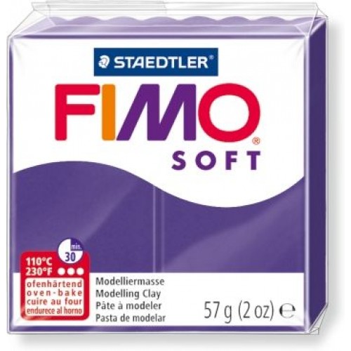63 Полимерная глина FIMO Soft цвет сливовый, 57г