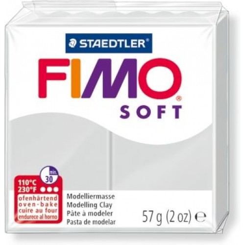 80 Полимерная глина FIMO Soft цвет серый дельфин, 57г