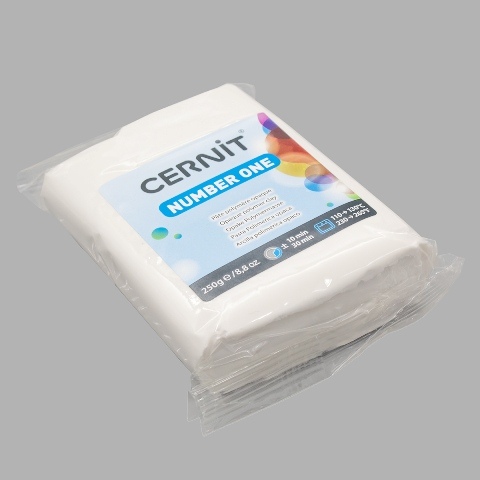 00004 Пластика Cernit № 1, 250 гр. 027 белый матовый