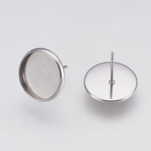 Основа для серёг гвоздики серебро (1 пара)