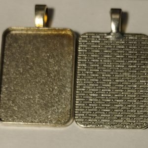Основа для кулона Прямоугольник цвет серебро