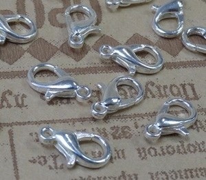 5533.1000 Замок для бус карабин, серебро, 12мм, 5шт/уп