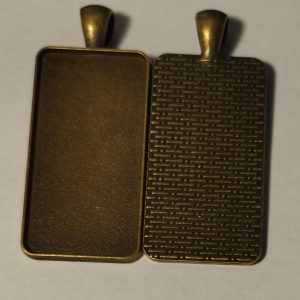 Основа для кулона прямоугольник цвет античное золото