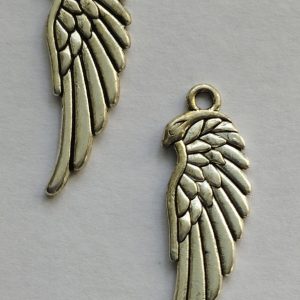 Подвеска декоративная Крылья цвет серебро 1,0*3,0см