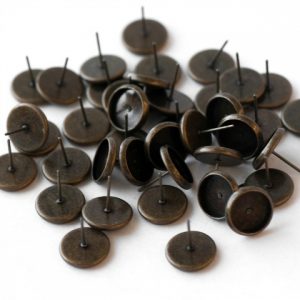 Основа для серёг гвоздики цвет античная бронза (1 пара)