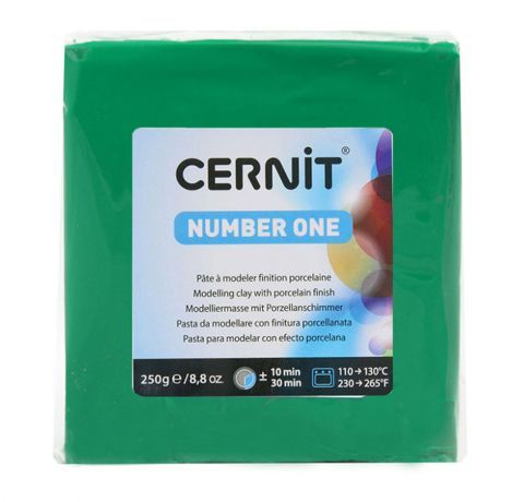 polimernaya-glina-cernit-number-one-zelyenaya-250-gr Пластика Cernit № 1, 250 гр. 600 зелёный
