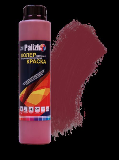 522-бордовый Краска колеровочная 750г цвет бордовый водно-дисперсионная Palizh
